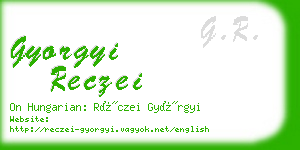 gyorgyi reczei business card